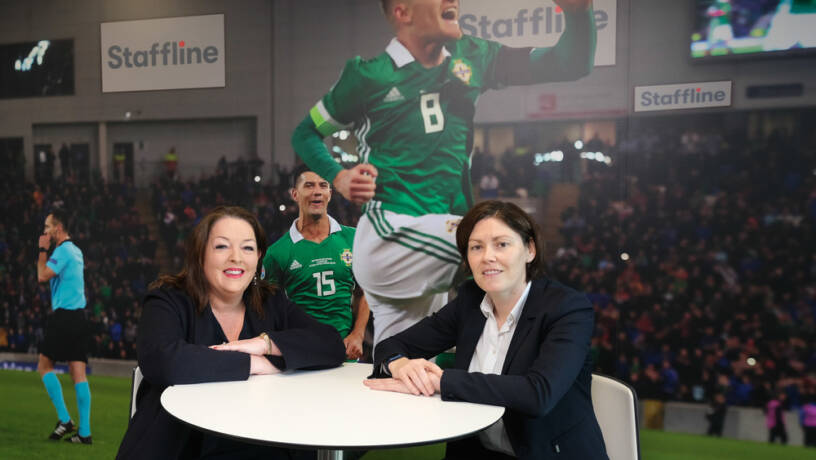 Tina and Irish FA’s Director of Women's Football, Angela Platt